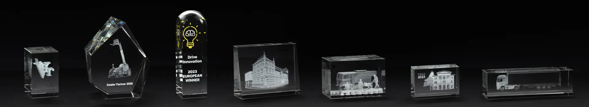 Blocs cristal personnalisés Trophées